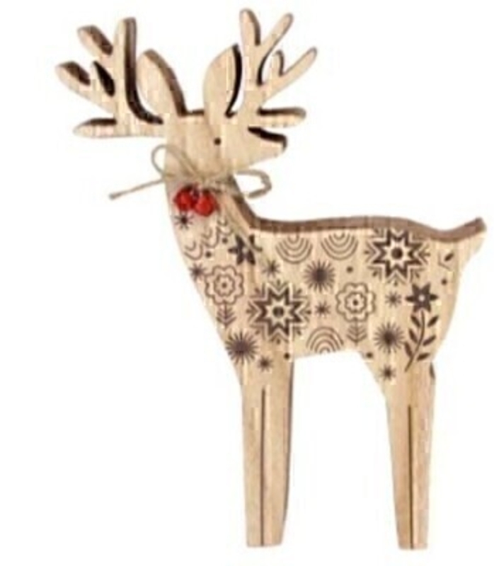 Large decorative wooden Reindeer Ornament By Gisela Graham. This large standing wooden Christmas ornament by Gisela Graham will delight for years to come. It will compliment any colour scheme and will bring Christmas cheer year after year. Remember Booker Flowers and Gifts for Gisela Graham Christmas Decorations.